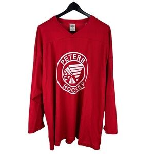 Mens Y2K Kamazu Peters Hockey Streetwear Red Jersey XL